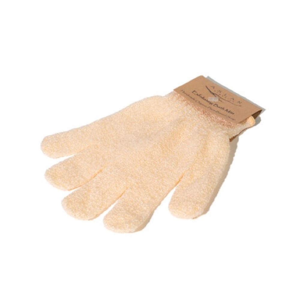 Aslan Organics Peach Exfoliating Bath Mitts PAIR
